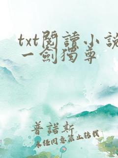 txt阅读小说一剑独尊