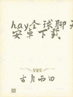 hay全球聊天安卓下载