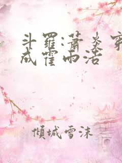 斗罗:萧炎穿越成霍雨浩
