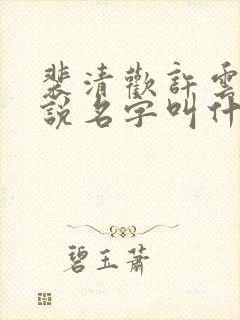 裴清欢许云琛小说名字叫什么