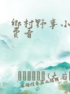 乡村野事小说免费看