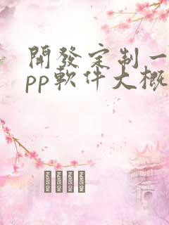 开发定制一个app软件大概多少钱