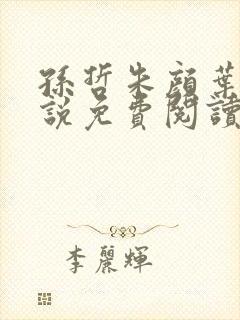孙哲朱颜叶巧小说免费阅读笔趣阁