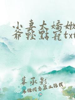 小妻太娇嫩,枭爷轻点宠txt