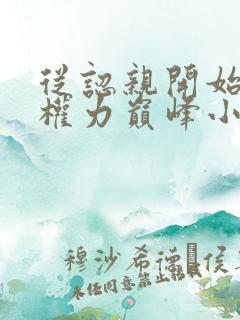 从认亲开始踏上权力巅峰小说电子书全集