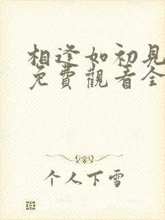 相逢如初见短剧免费观看全集在线