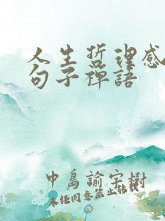人生哲理感悟的句子禅语