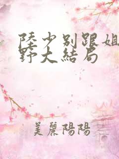 陆少别跟姐姐撒野大结局