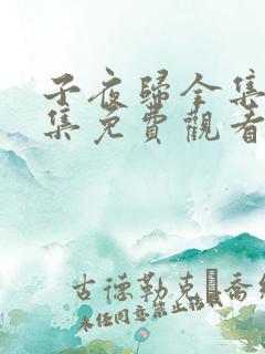 子夜归全集38集免费观看超清