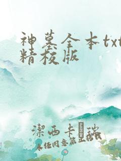 神墓全本txt精校版