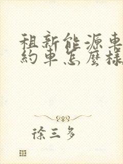 租新能源车跑网约车怎么样