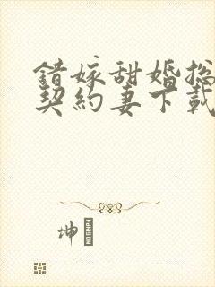 错嫁甜婚总裁的契约妻下载