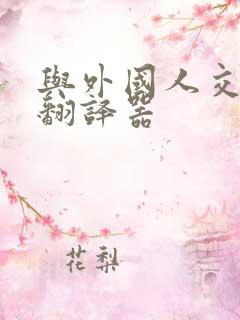 与外国人交流的翻译器