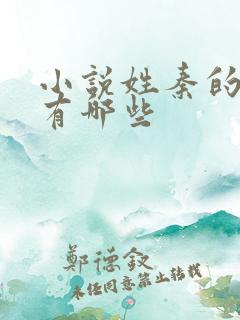小说姓秦的男主有哪些