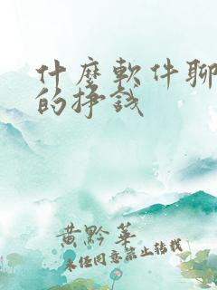 什么软件聊天女的挣钱