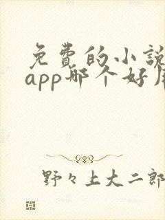 免费的小说阅读app哪个好用