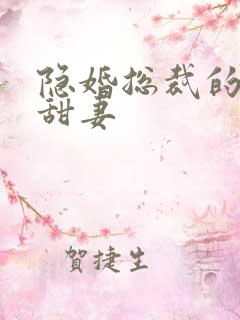 隐婚总裁的绯闻甜妻