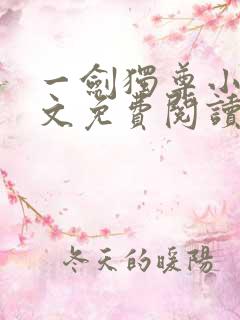 一剑独尊小说全文免费阅读txt完结版