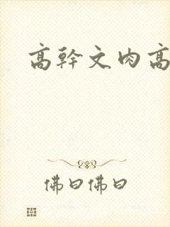 高干文肉高h