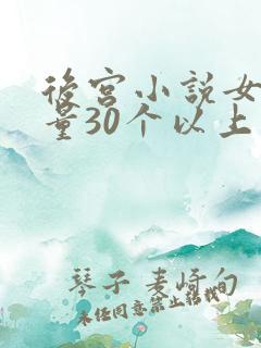 后宫小说女主数量30个以上
