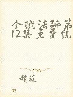 全职法师第六季12集免费观看