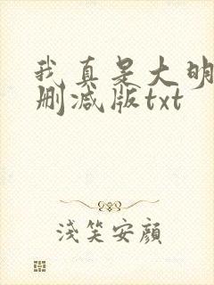 我真是大明星未删减版txt