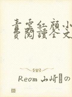 青云红颜小说免费阅读全文