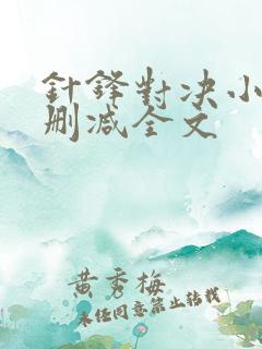 针锋对决小说未删减全文