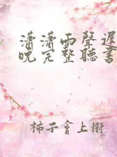 潇潇雨声迟孟栀晚完整听书