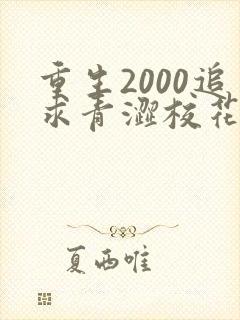 重生2000追求青涩校花同桌开始全文阅读阅读