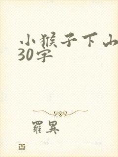 小猴子下山后续30字