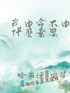 我由命不由天是什么意思