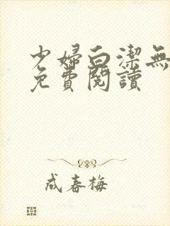 少妇白洁无弹窗免费阅读