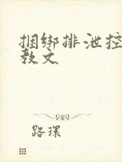 捆绑排泄控制调教文