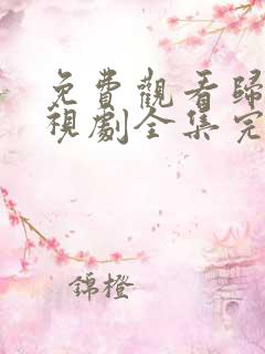 免费观看归路电视剧全集完整版