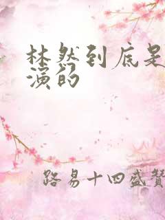 林然到底是谁扮演的