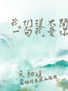 我们从不开口那一句我爱你是什么歌