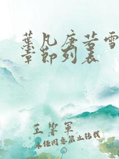 叶凡唐若雪最新章节列表