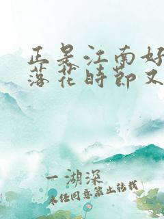 正是江南好风景落花时节又逢君