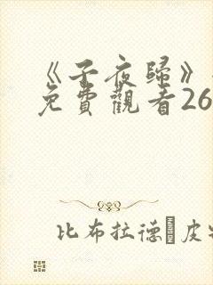 《子夜归》全集免费观看26
