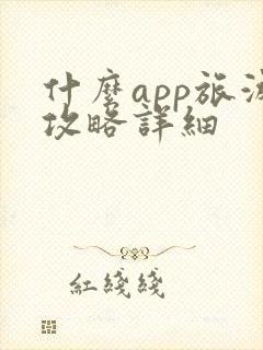 什么app旅游攻略详细