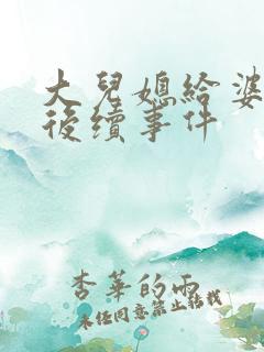 大儿媳给婆婆钱后续事件