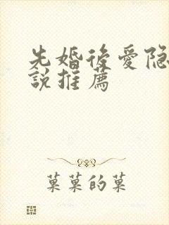 先婚后爱隐婚小说推荐