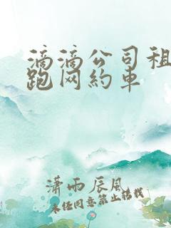 滴滴公司租电车跑网约车