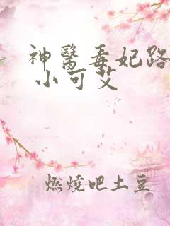 神医毒妃路子野 小可艾