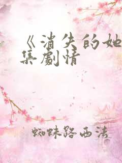 《消失的她》分集剧情