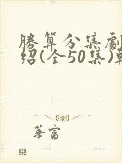 胜算分集剧情介绍(全50集)韩彩英
