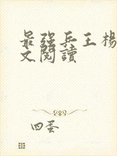 最强兵王杨洛全文阅读