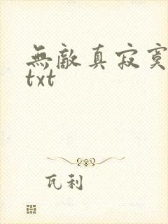 无敌真寂寞全文txt