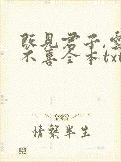 既见君子,云胡不喜全本txt下载阅读
